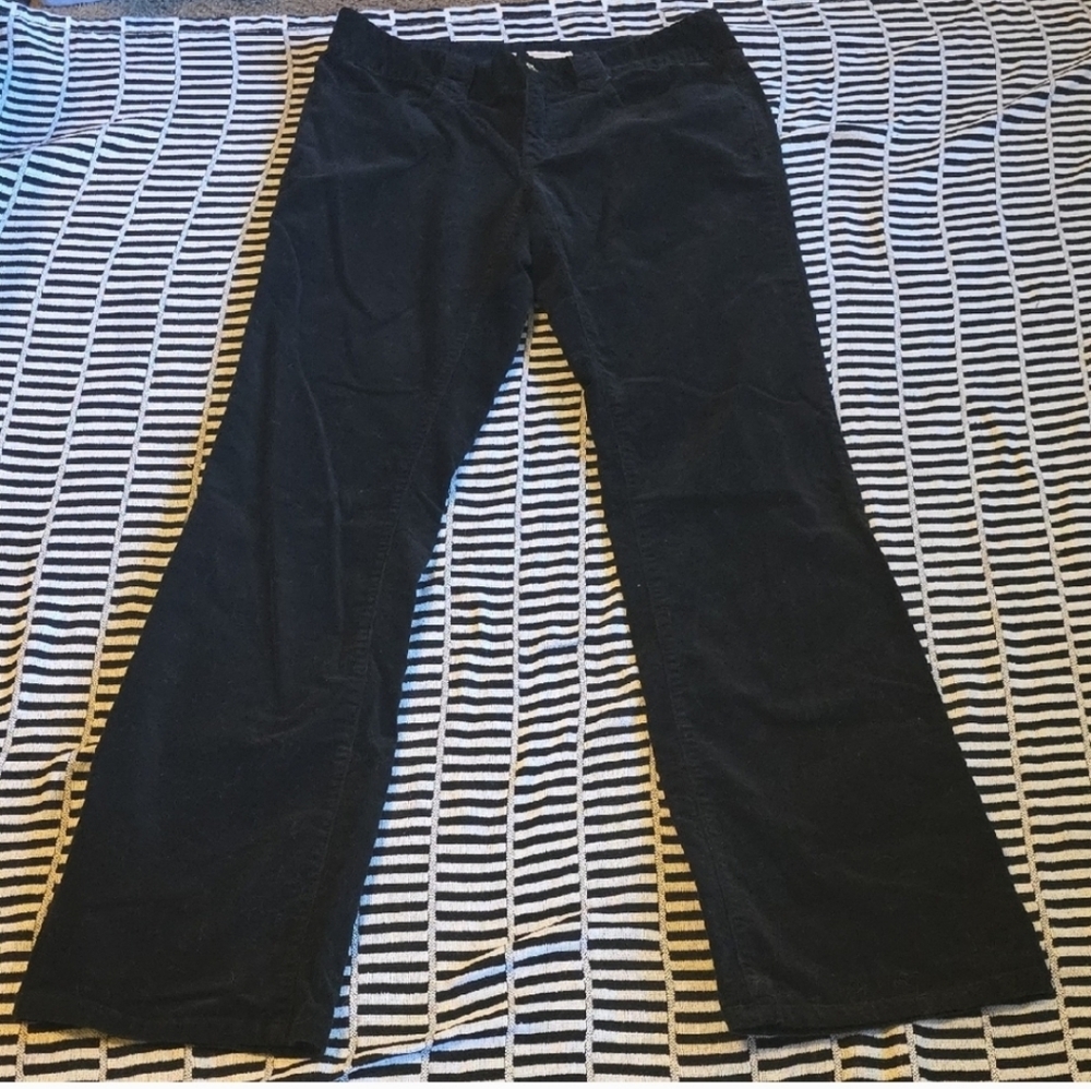 Michael Kors Black Boot Cut Velvet Pants